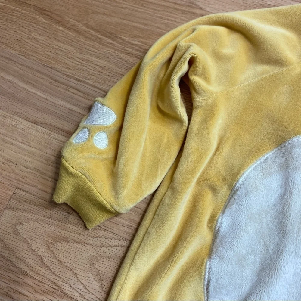 Disney Baby Simba Footless Pajamas Body Suit Lion King 12-18 mos W/ Hat Yelllow